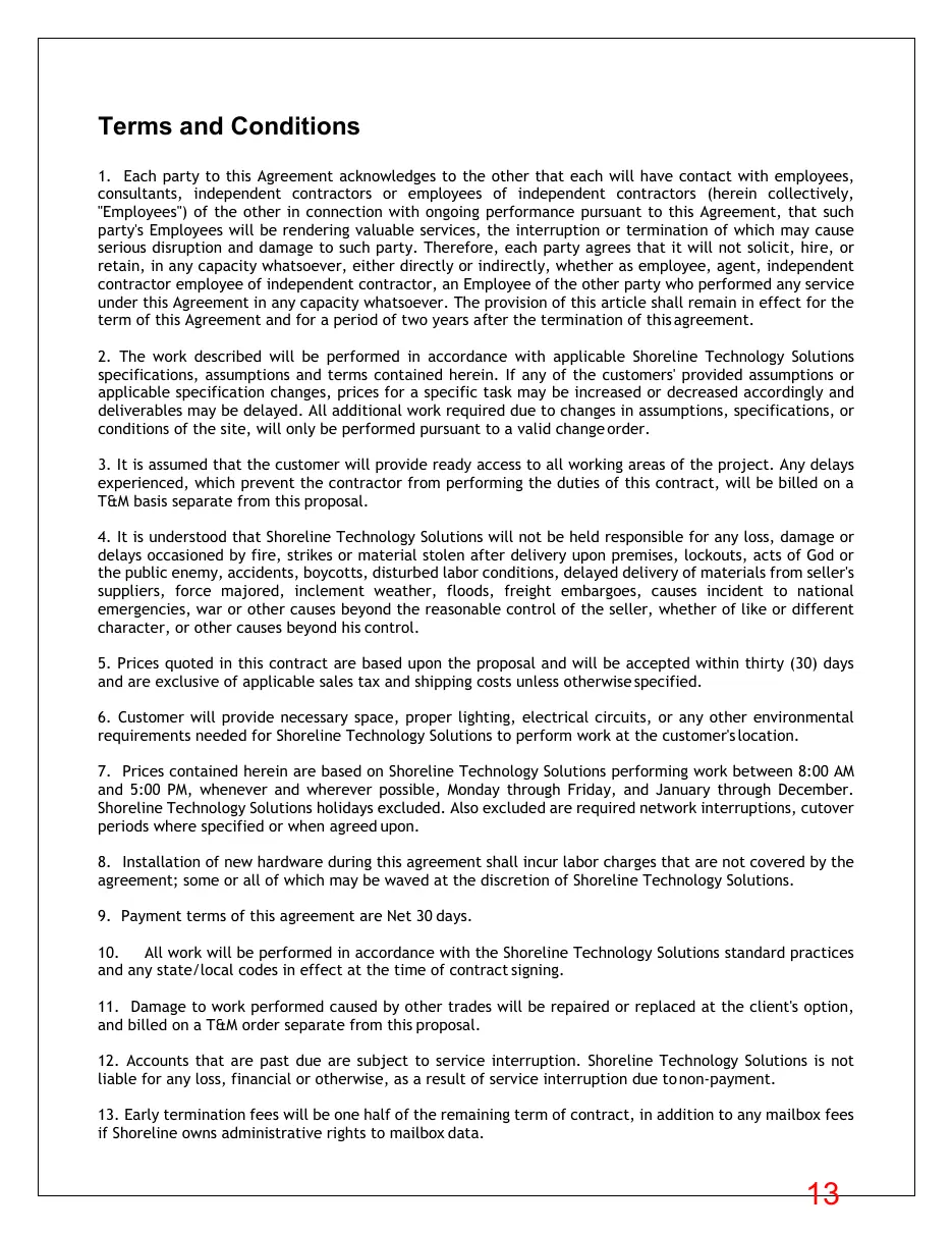 Page 13 of the packet; its text follows