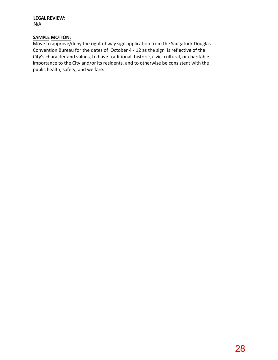 Page 28 of the packet; its text follows