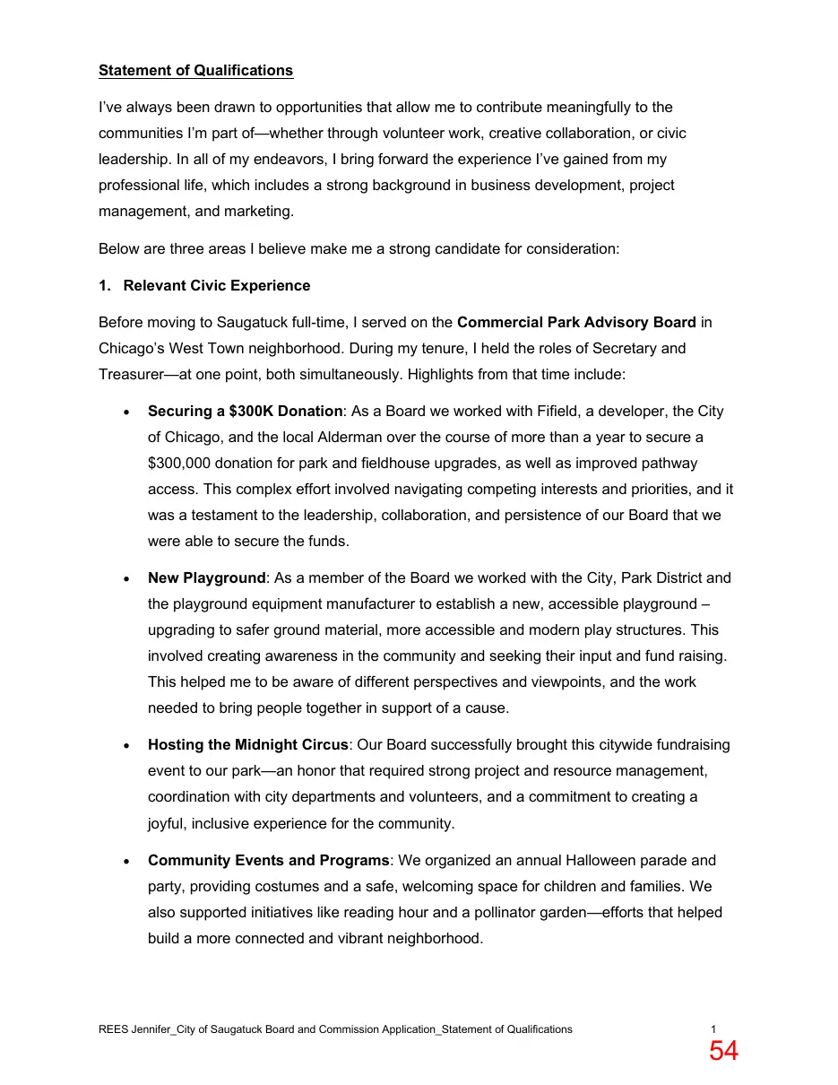 Page 54 of the packet; its text follows