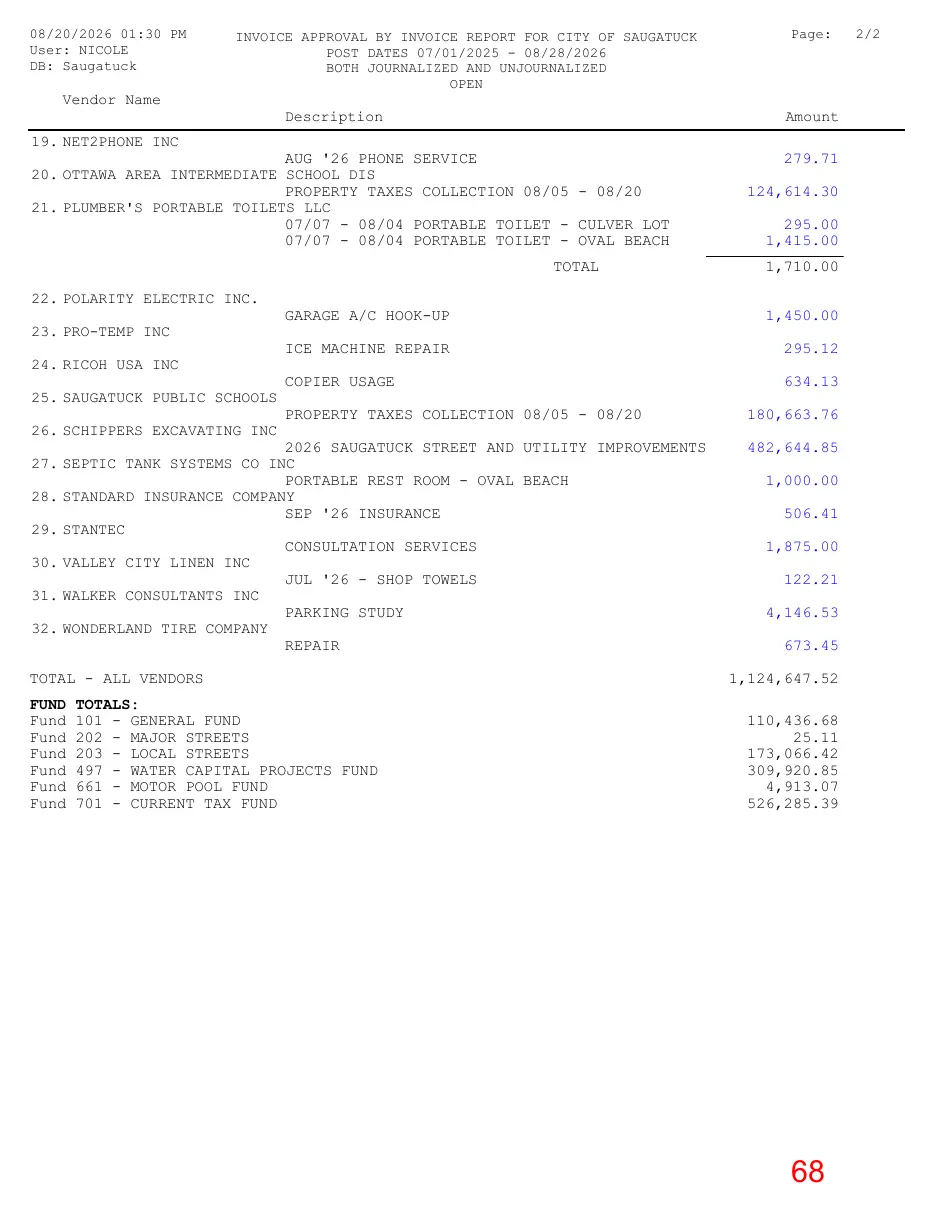 Page 68 of the packet; its text follows
