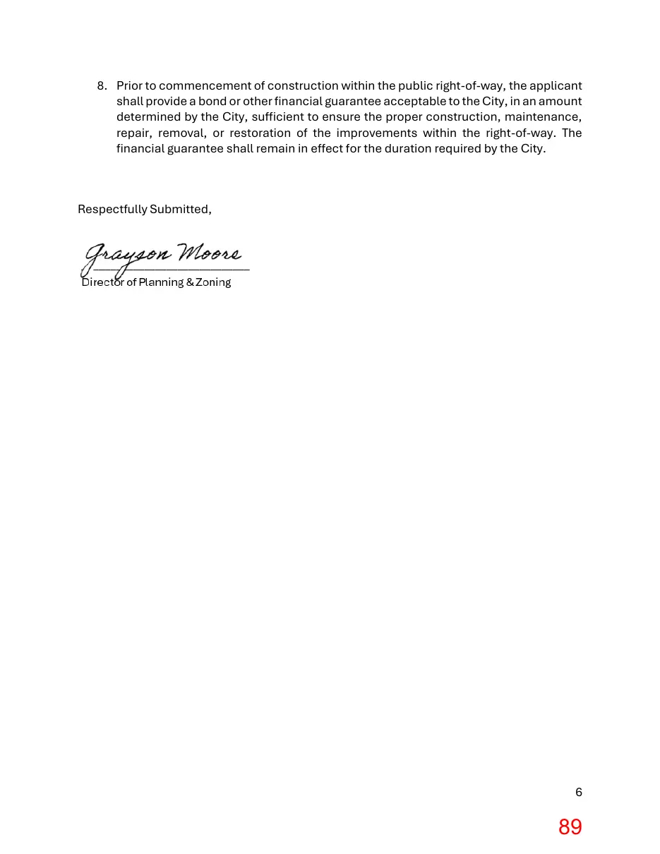 Page 89 of the packet; its text follows