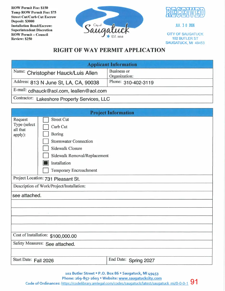 Page 91 of the packet, a scanned page