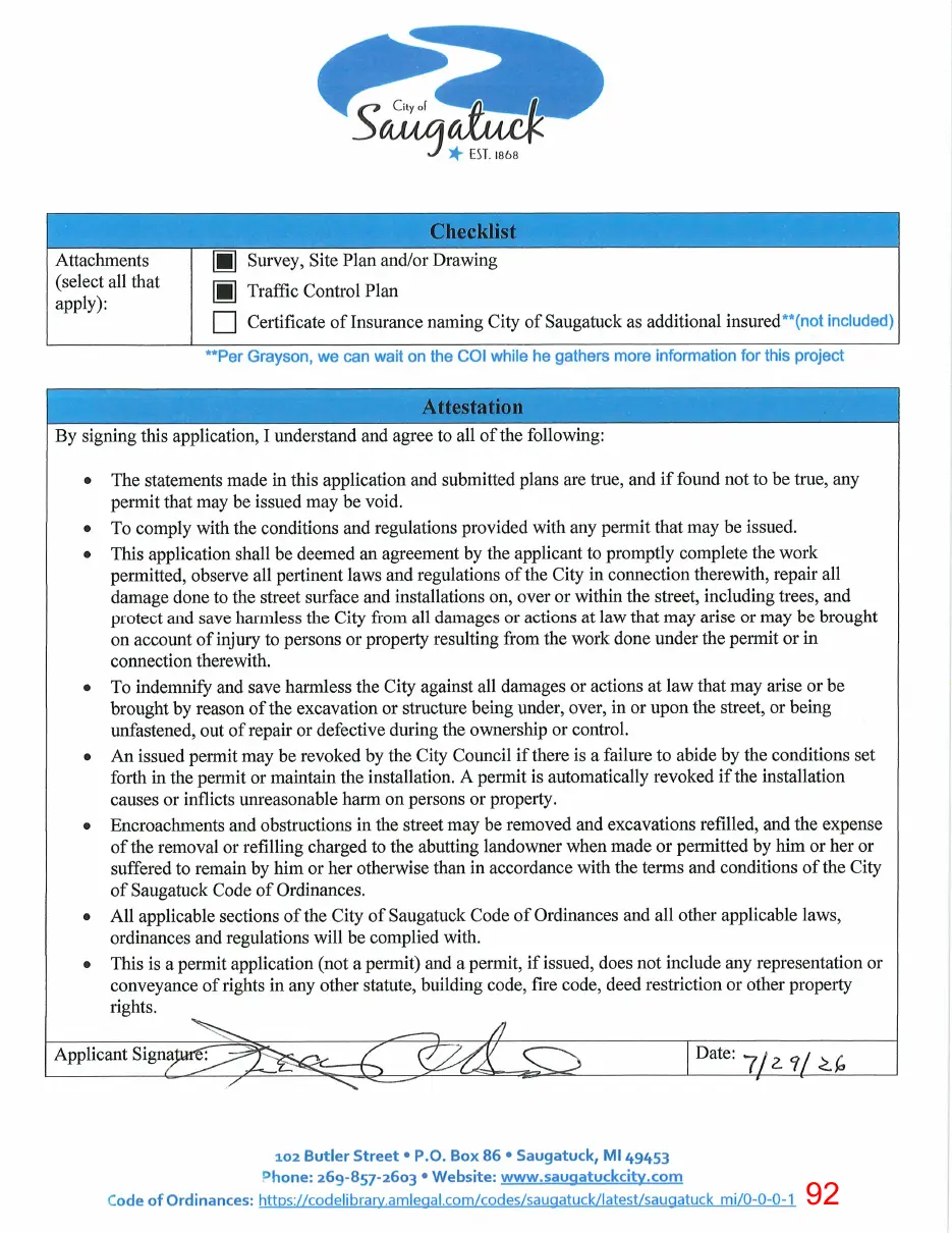 Page 92 of the packet, a scanned page