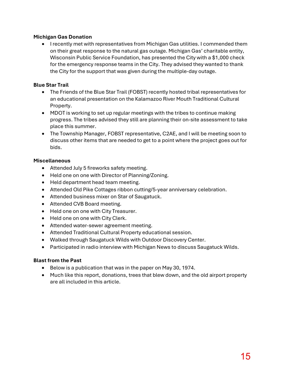Page 15 of the packet; its text follows