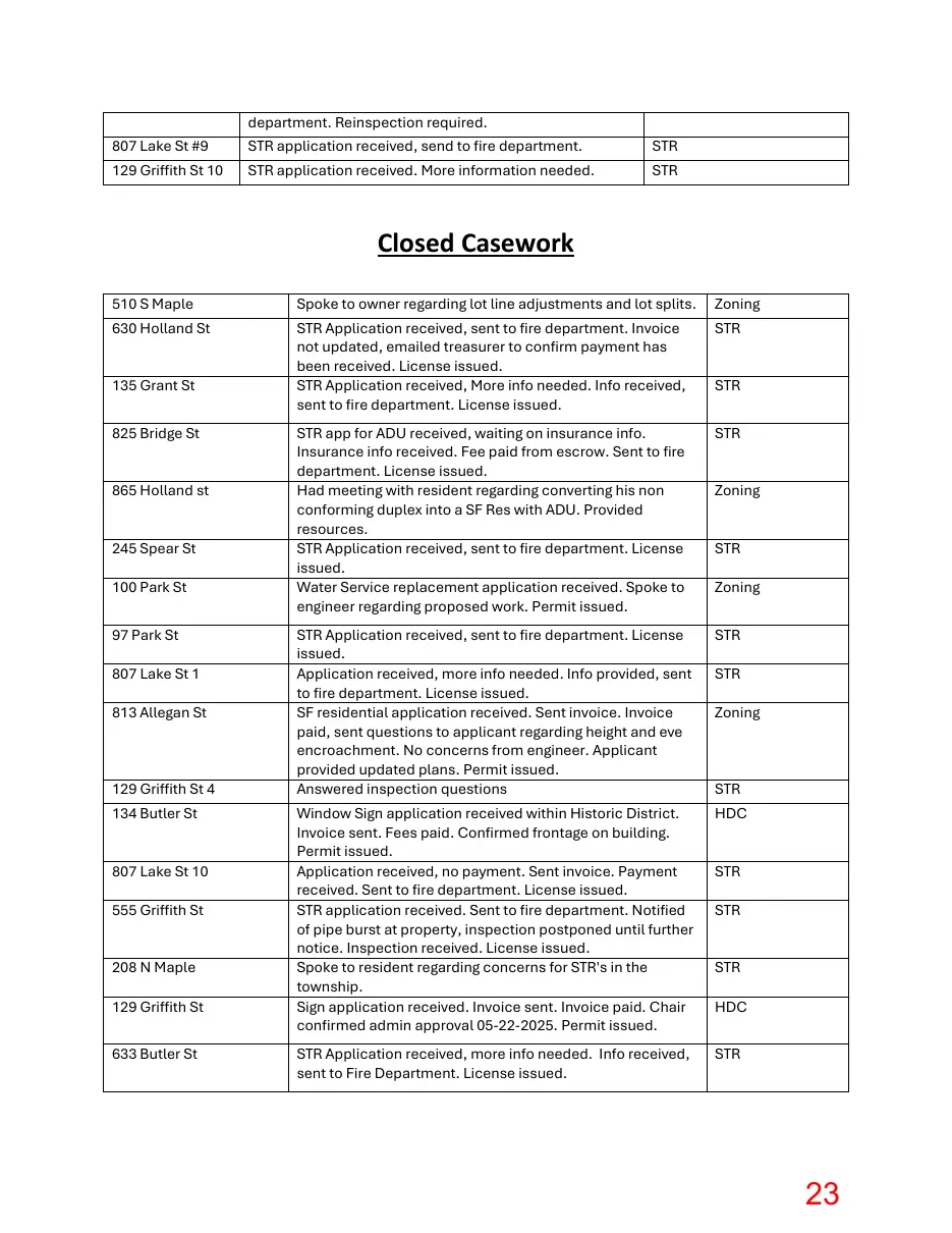 Page 23 of the packet; its text follows