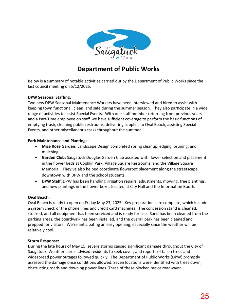 Page 25 of the packet; its text follows