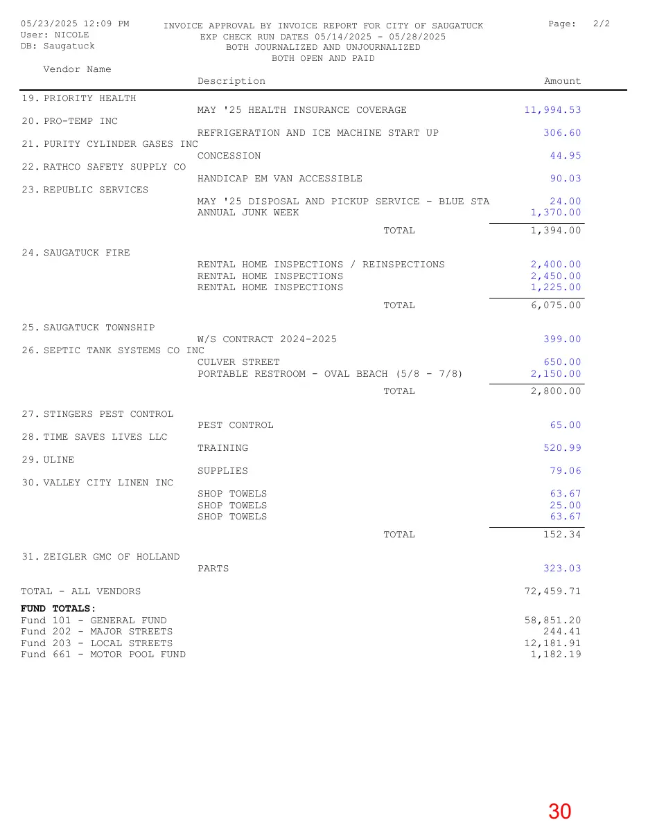 Page 30 of the packet; its text follows