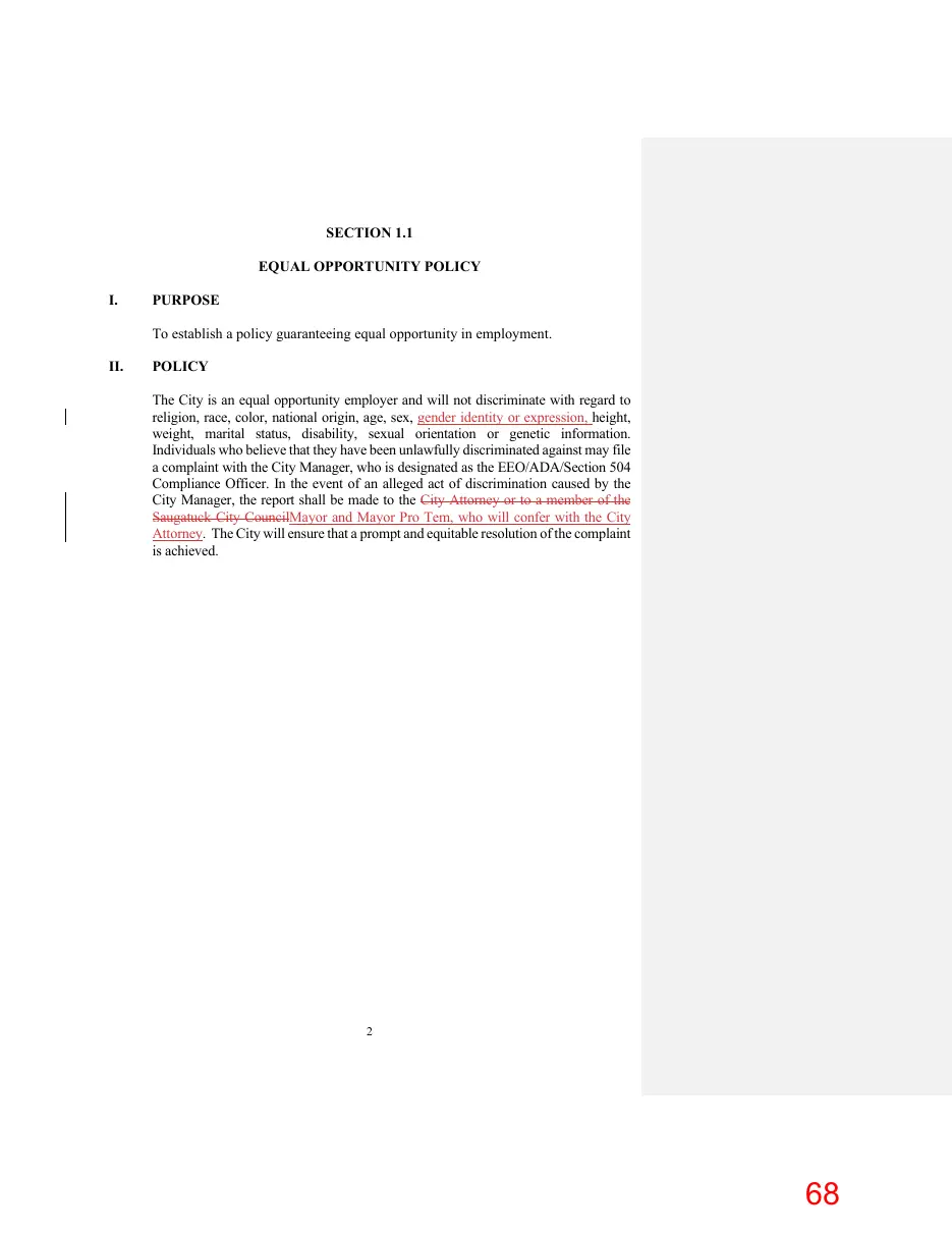 Page 68 of the packet; its text follows