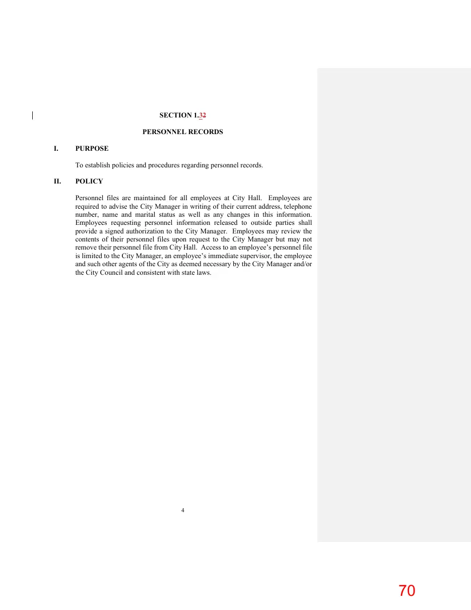 Page 70 of the packet; its text follows