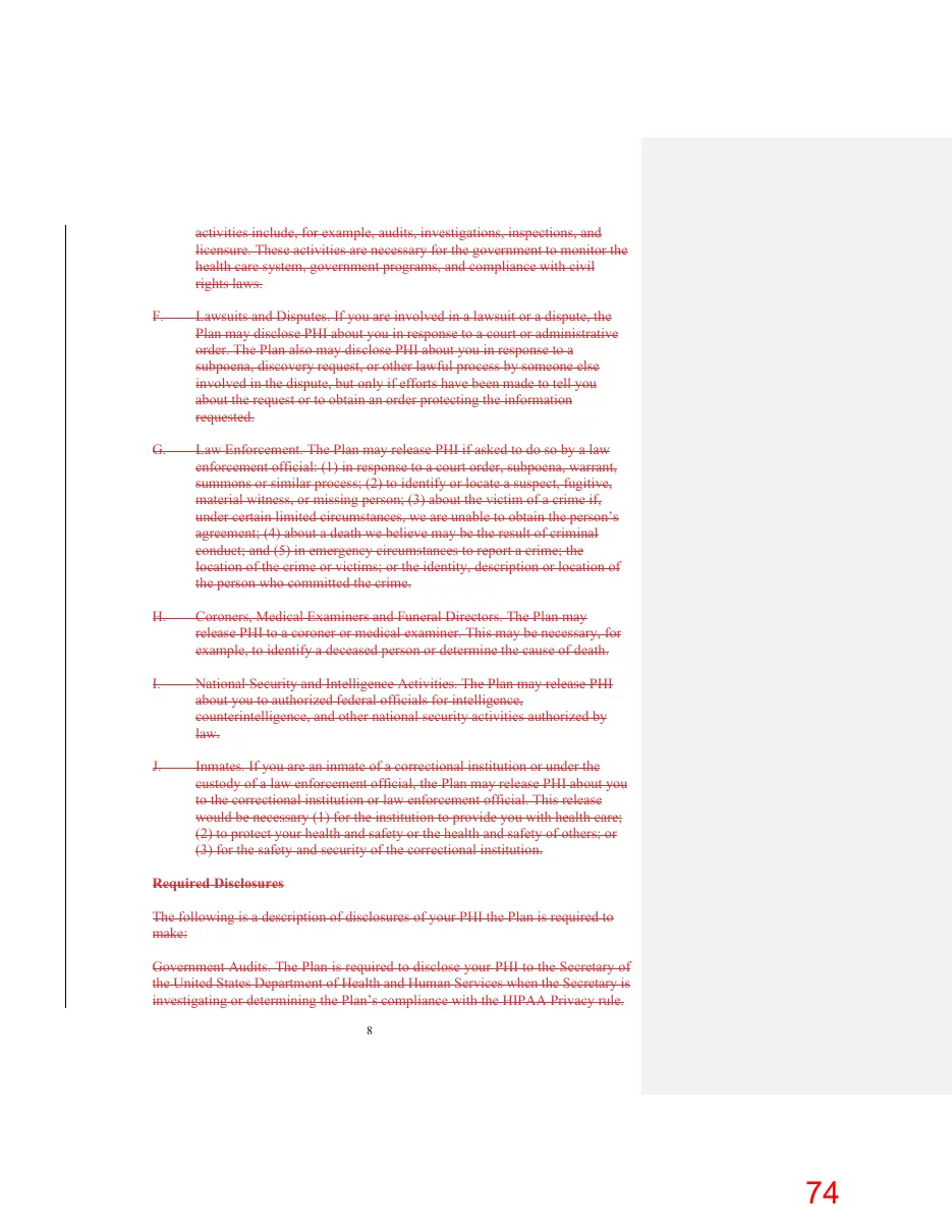 Page 74 of the packet; its text follows