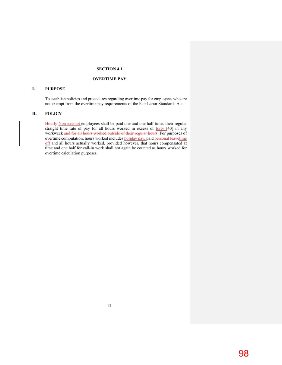 Page 98 of the packet; its text follows