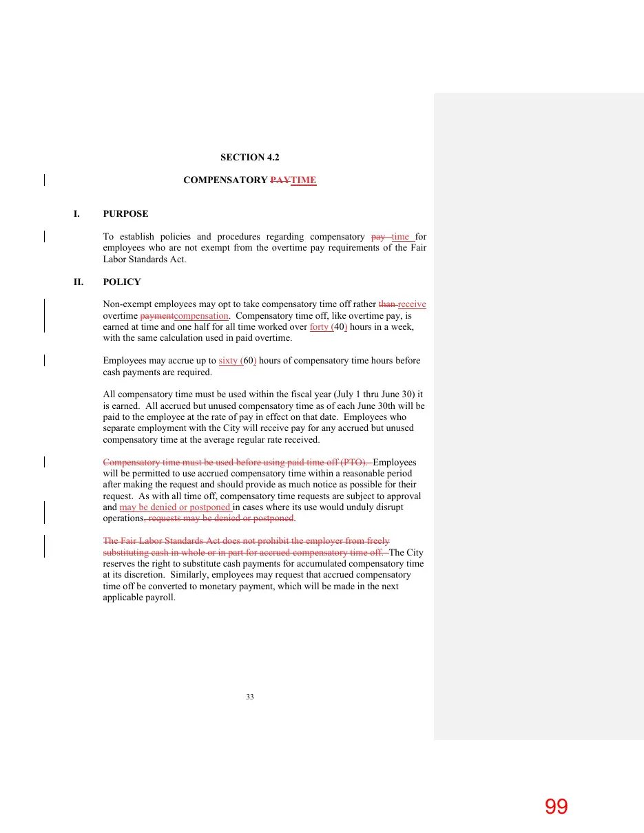 Page 99 of the packet; its text follows