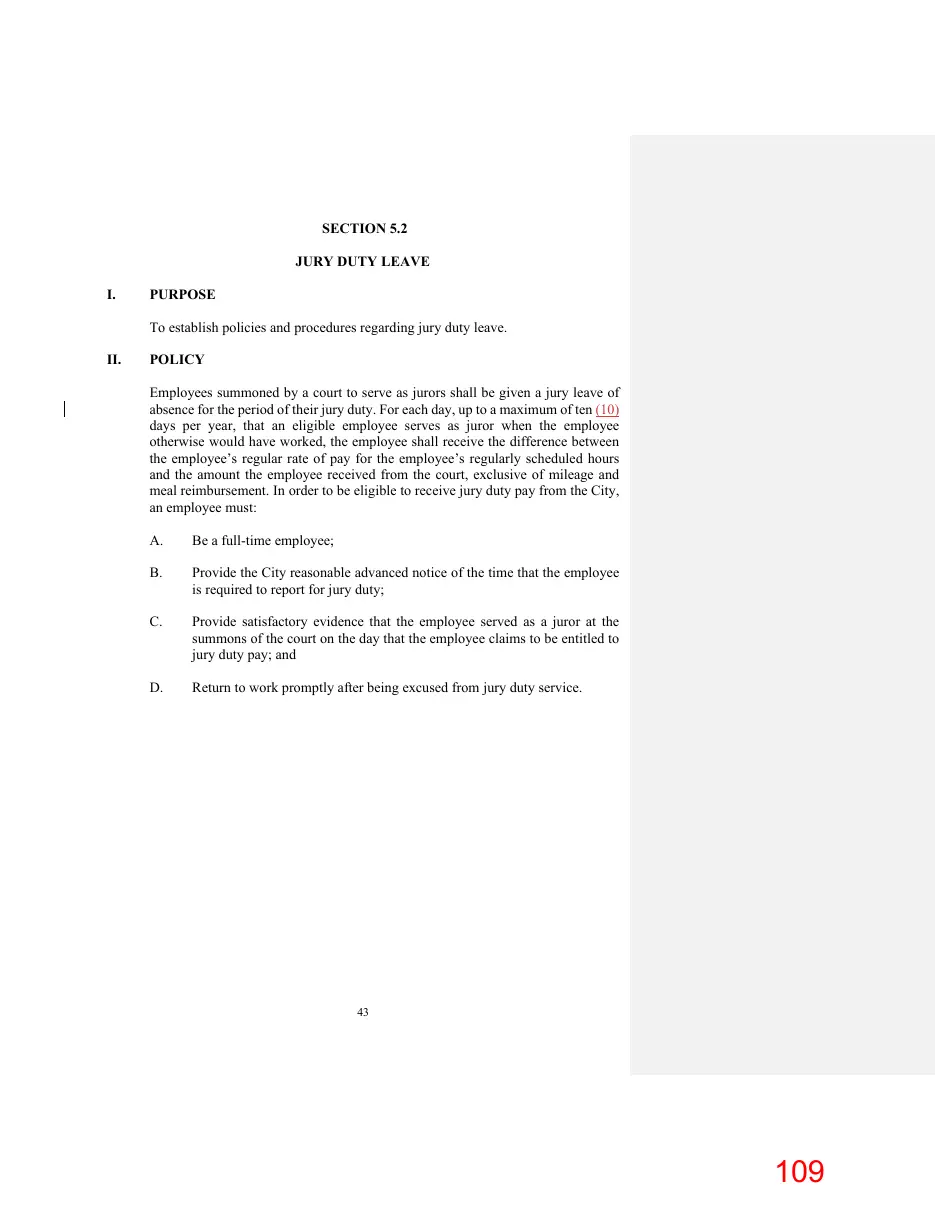 Page 109 of the packet; its text follows