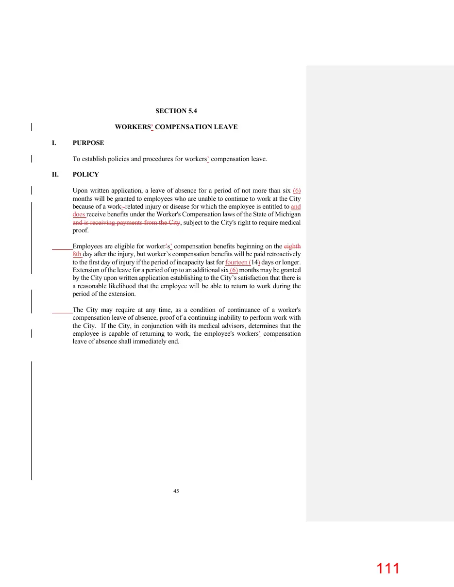 Page 111 of the packet; its text follows
