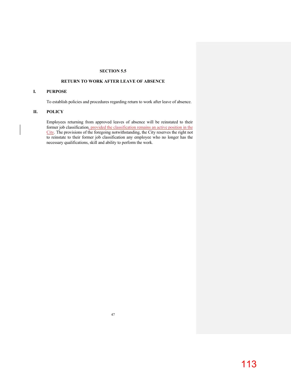 Page 113 of the packet; its text follows