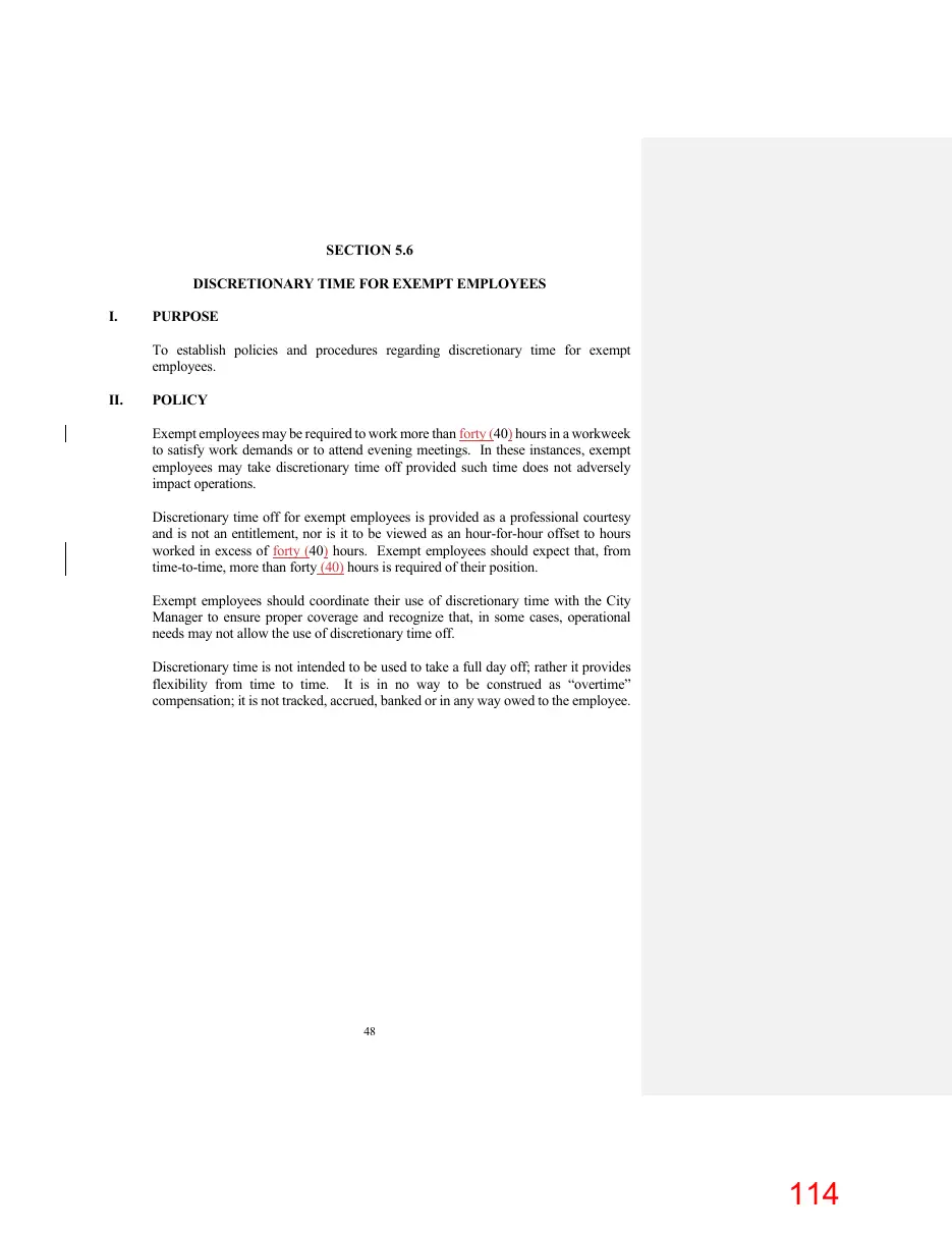 Page 114 of the packet; its text follows