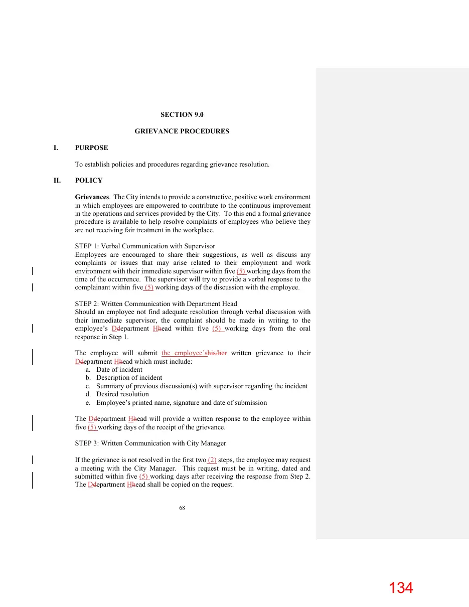 Page 134 of the packet; its text follows