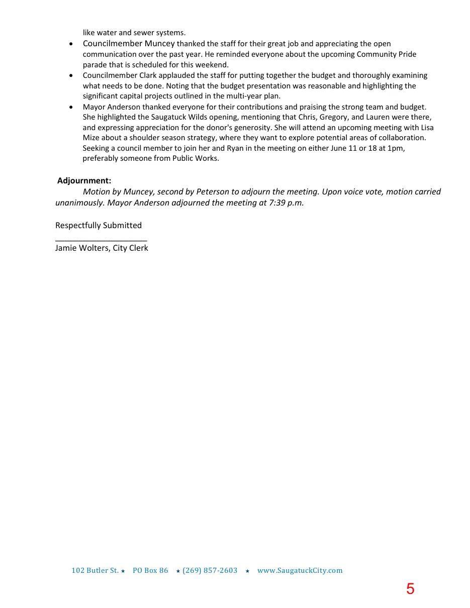 Page 5 of the packet; its text follows