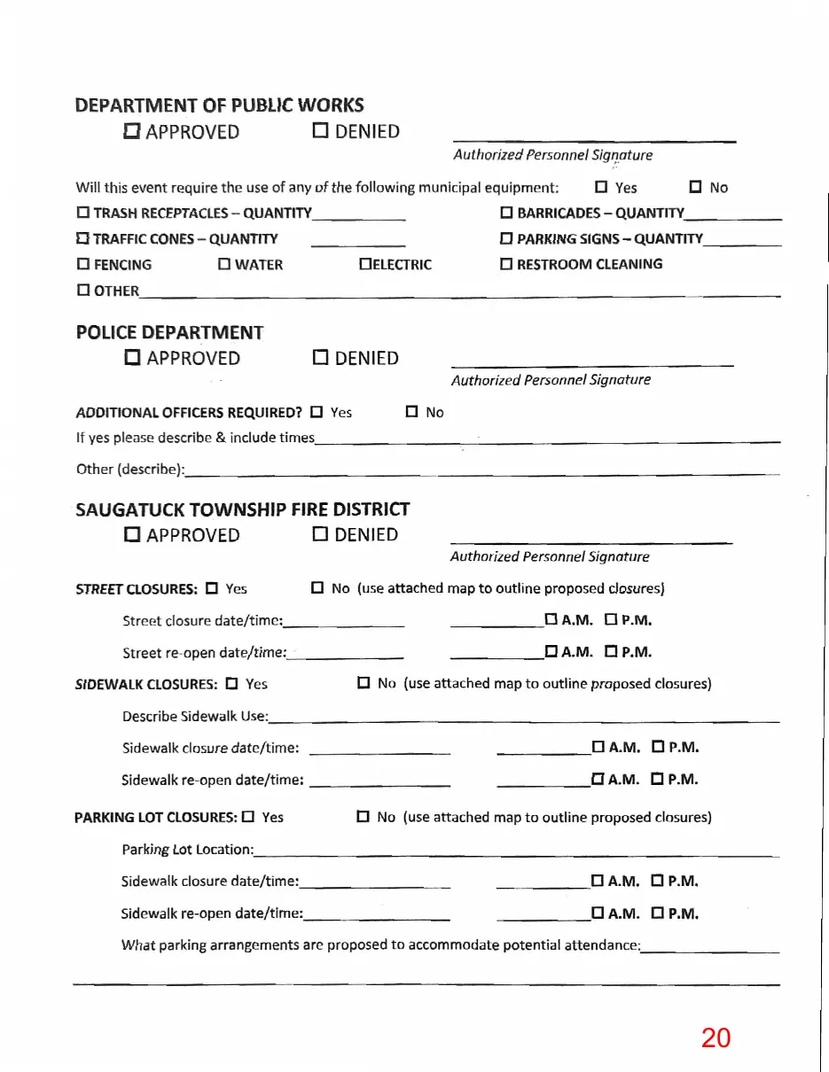 Page 20 of the packet, a scanned page