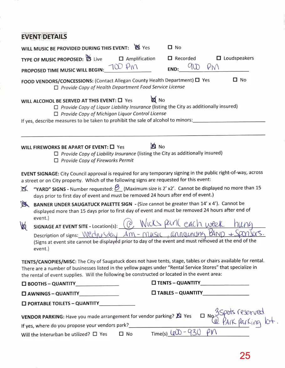 Page 25 of the packet, a scanned page