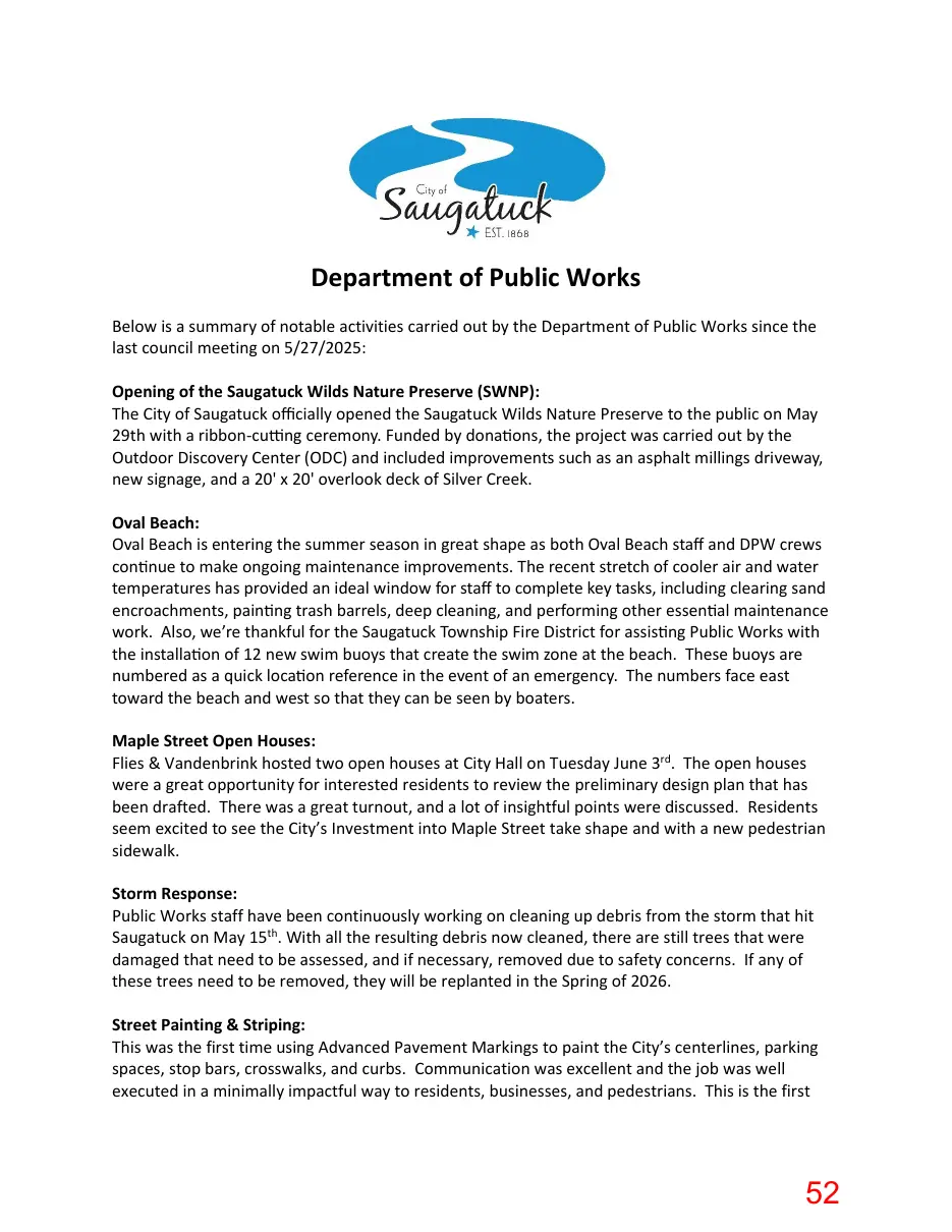 Page 52 of the packet; its text follows