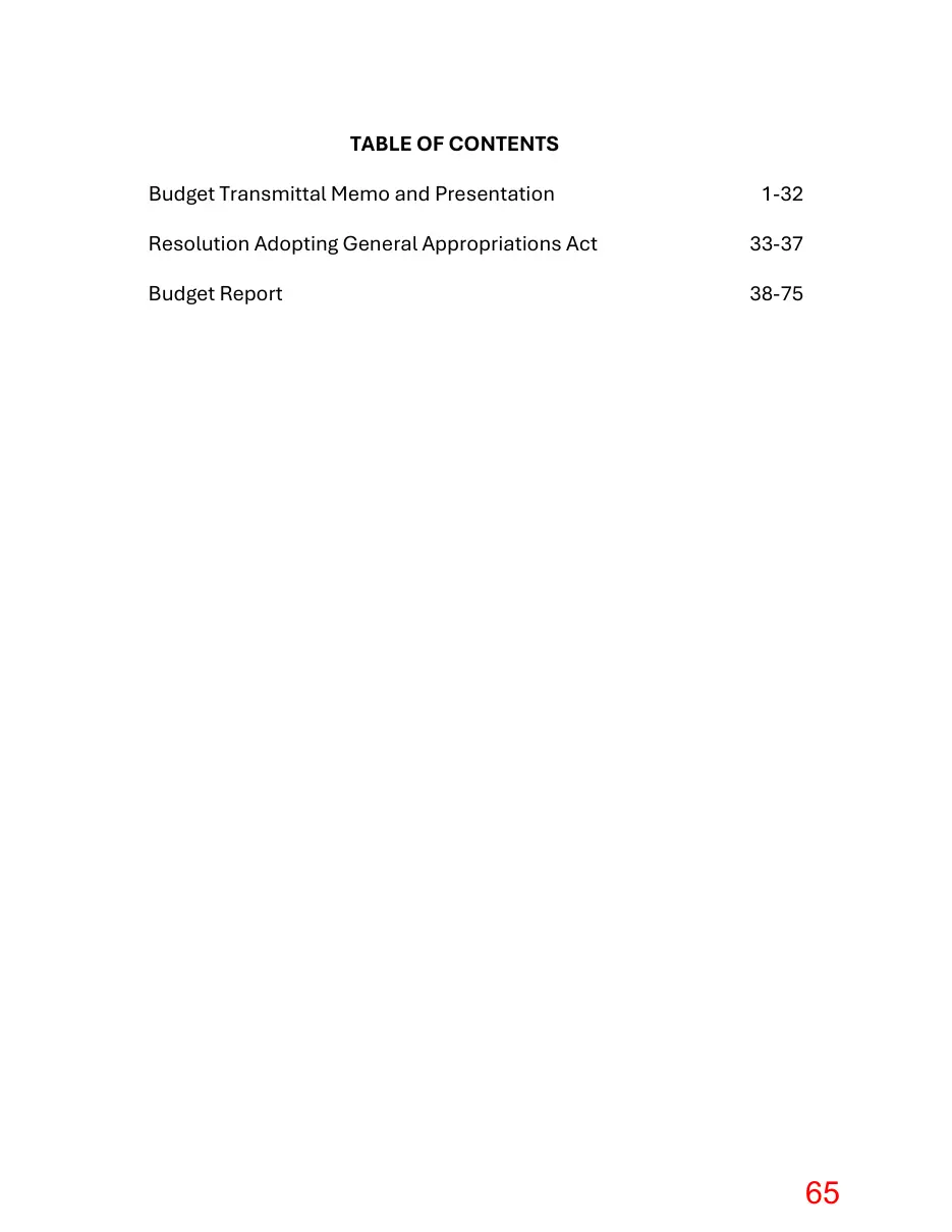 Page 65 of the packet; its text follows