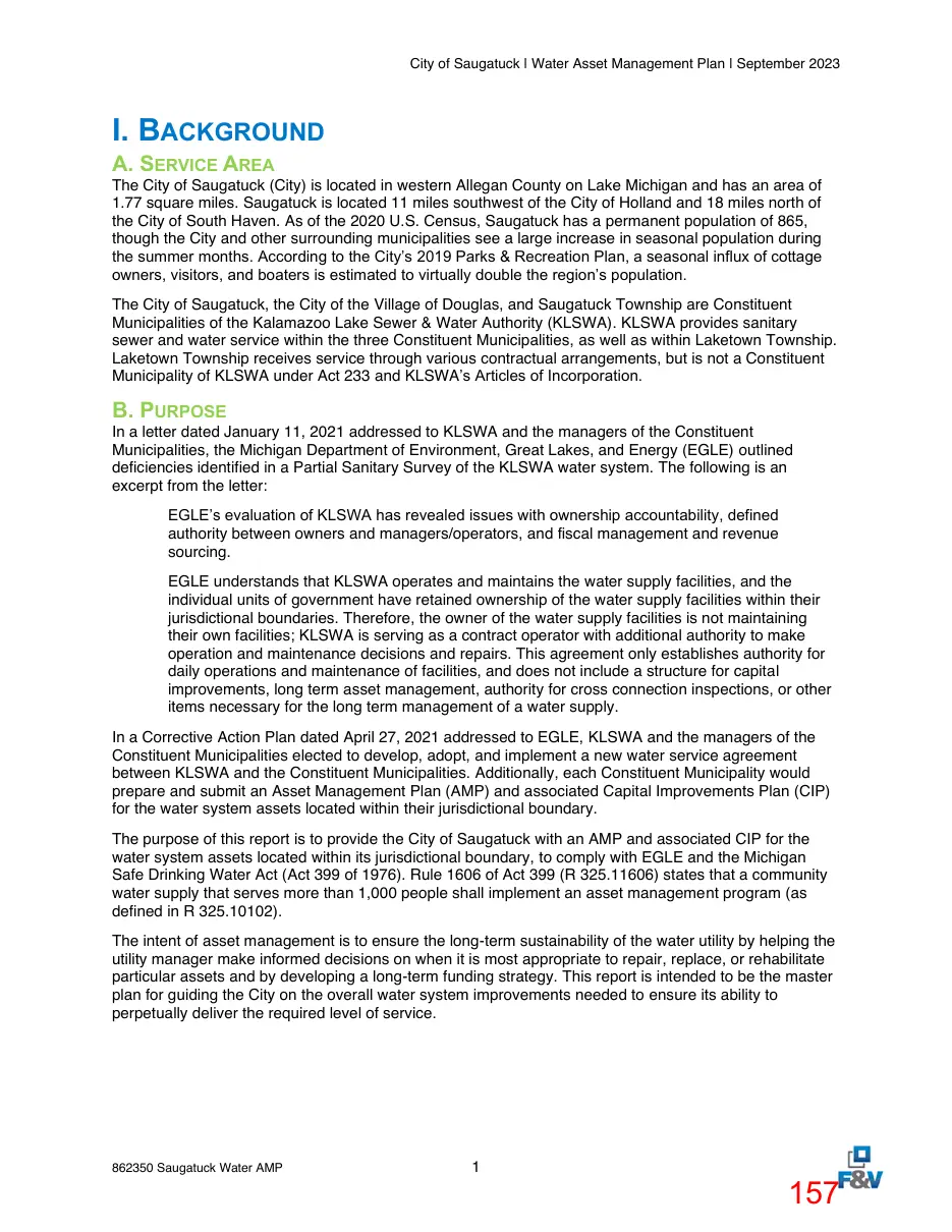 Page 157 of the packet; its text follows