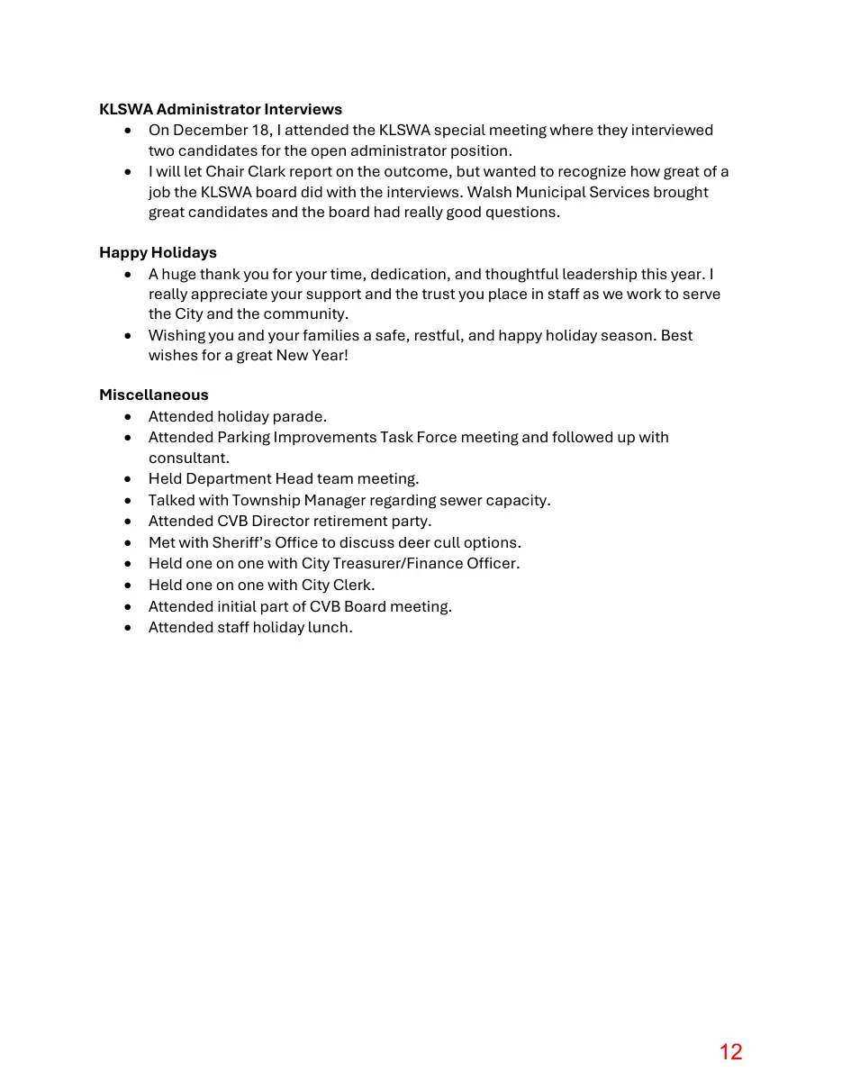 Page 12 of the packet; its text follows