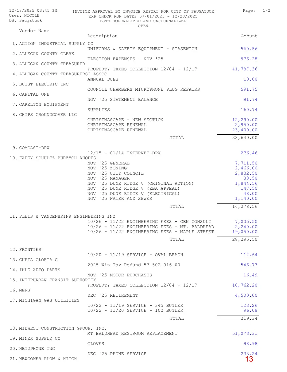 Page 13 of the packet; its text follows
