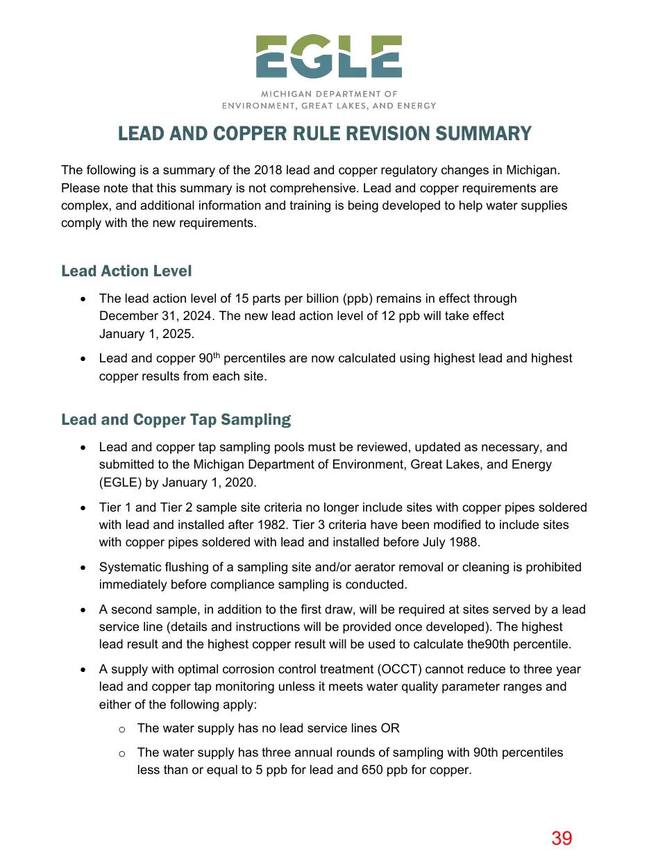 Page 39 of the packet; its text follows