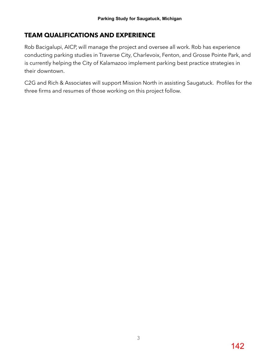 Page 142 of the packet; its text follows