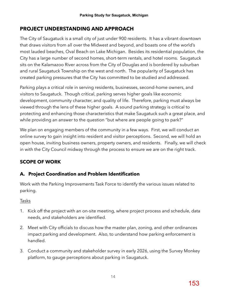 Page 153 of the packet; its text follows