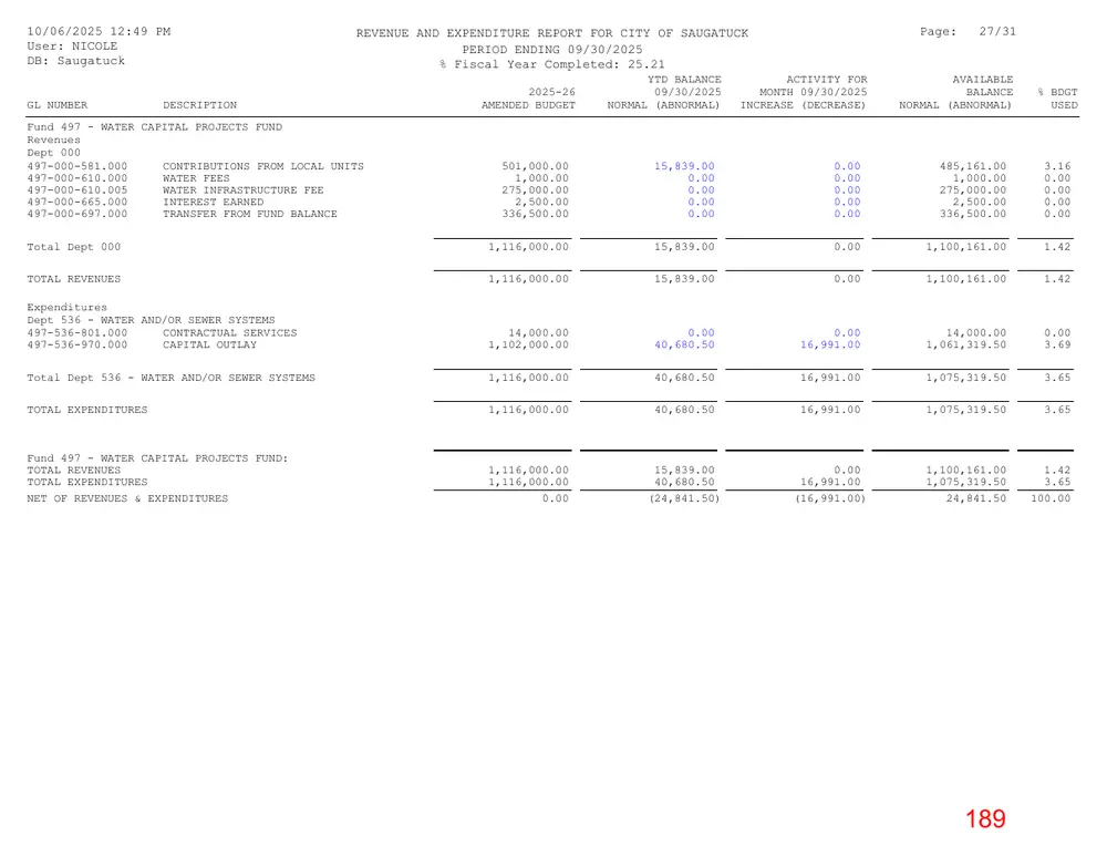 Page 189 of the packet; its text follows