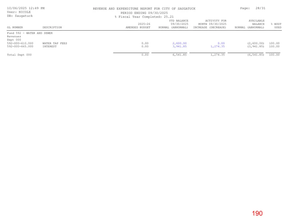 Page 190 of the packet; its text follows