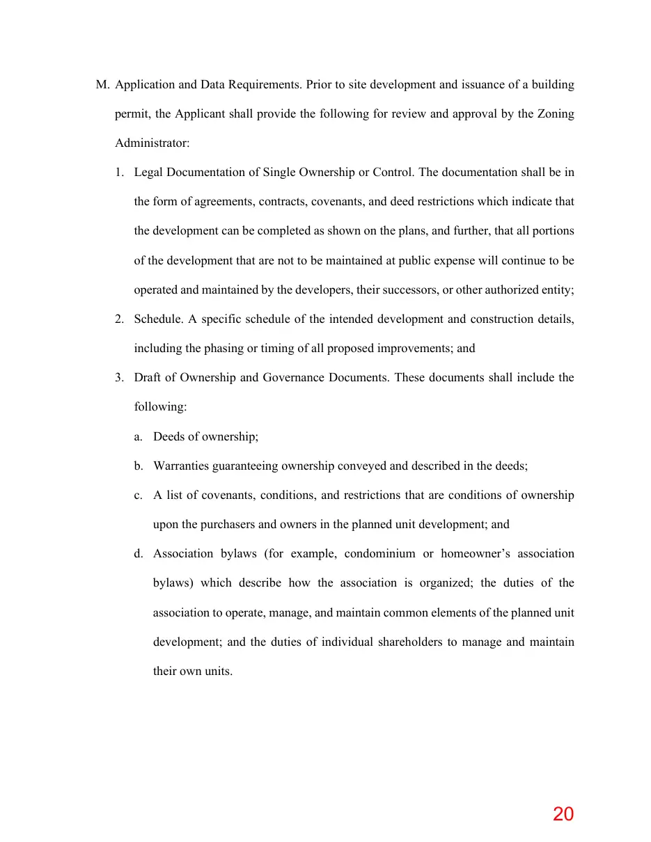 Page 20 of the packet; its text follows