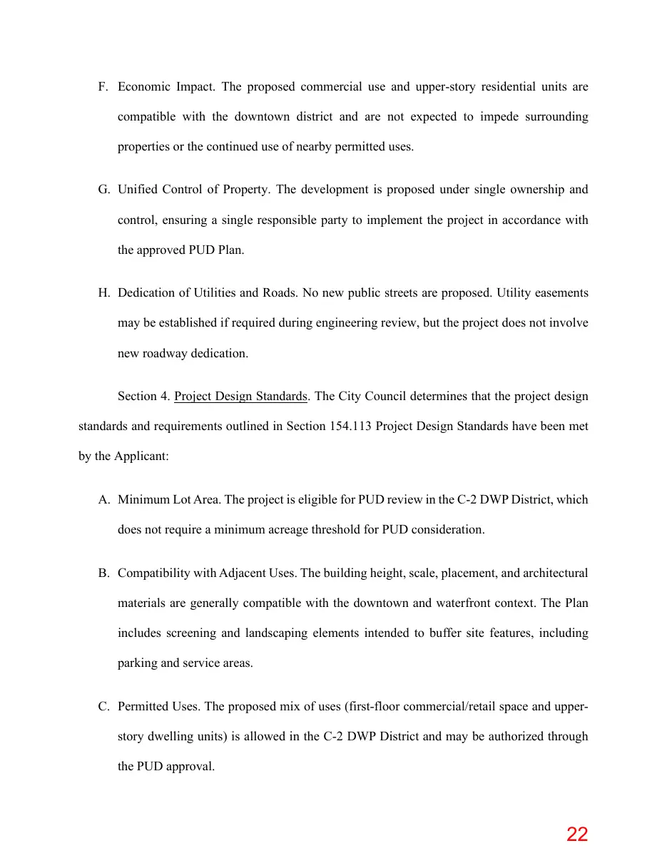 Page 22 of the packet; its text follows