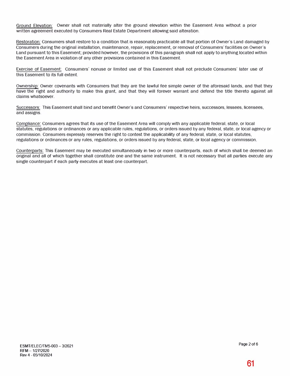 Page 61 of the packet; its text follows