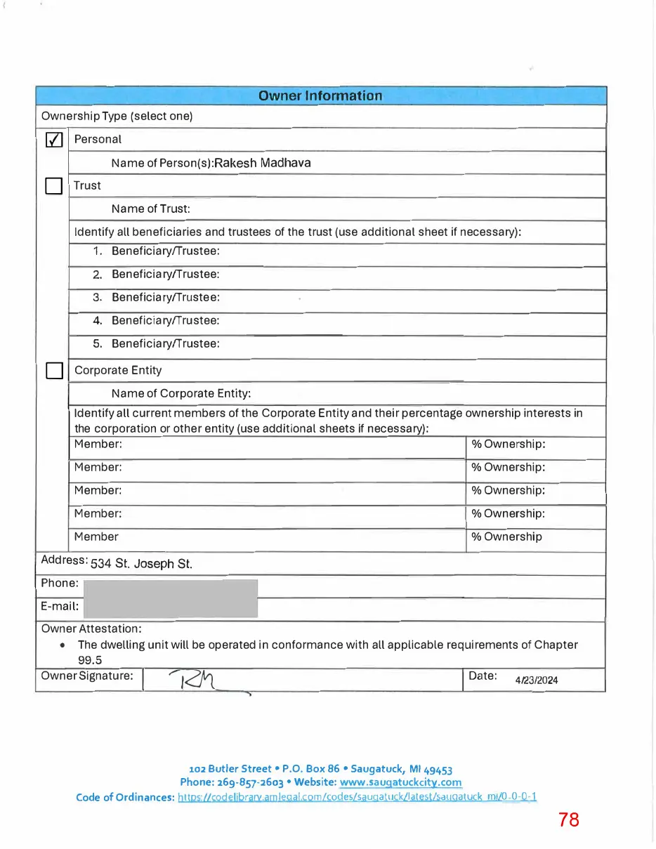 Page 78 of the packet; its text follows
