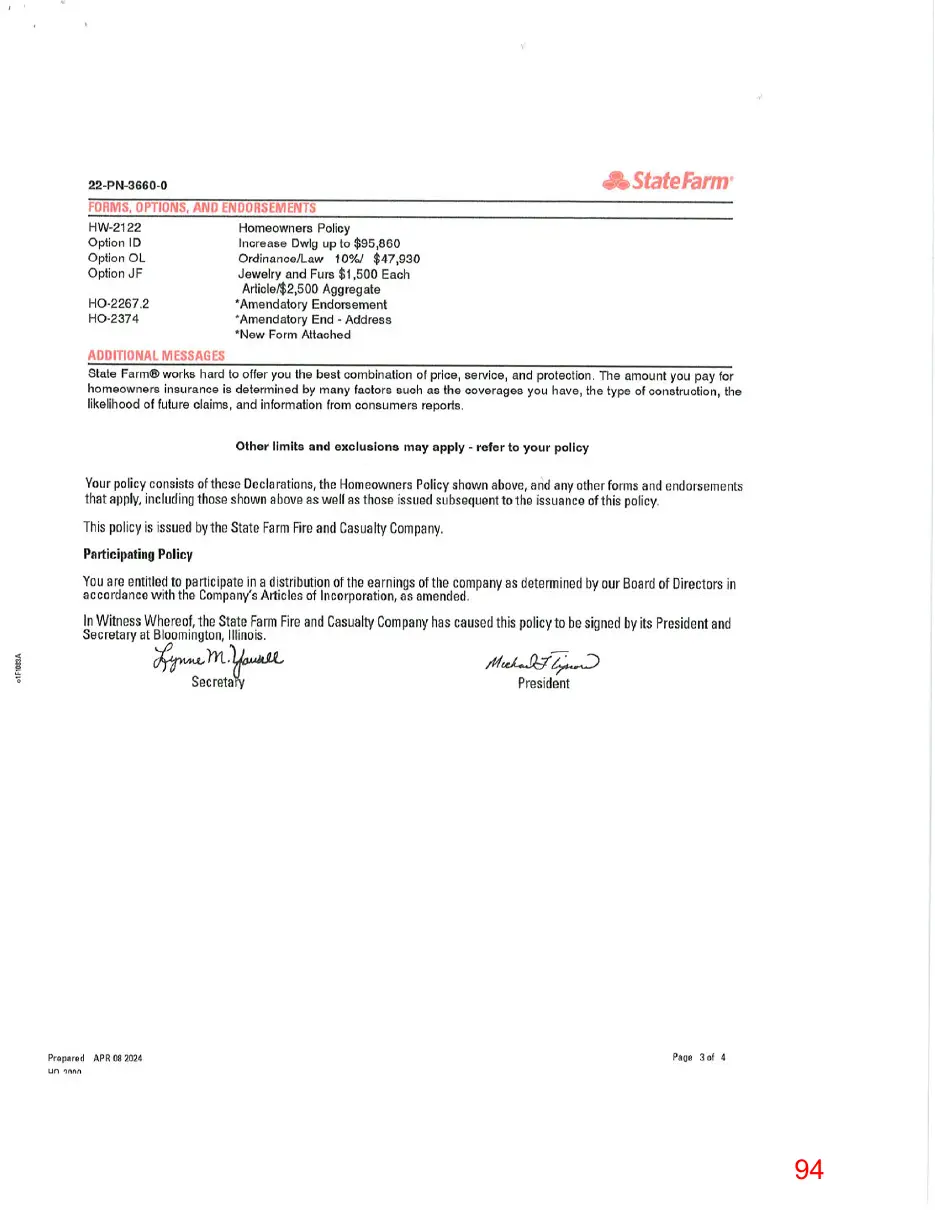 Page 94 of the packet, a scanned page