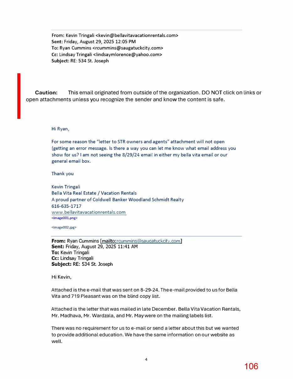 Page 106 of the packet; its text follows