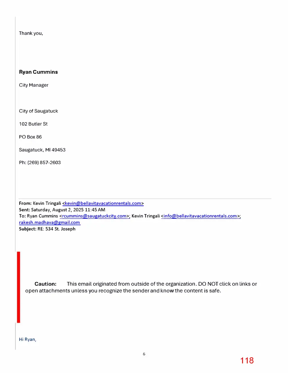 Page 118 of the packet; its text follows