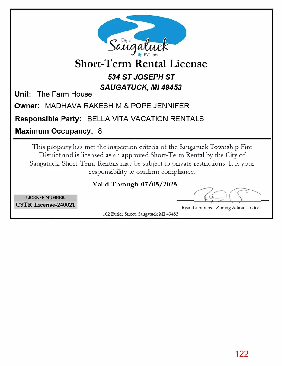 Page 122 of the packet; its text follows