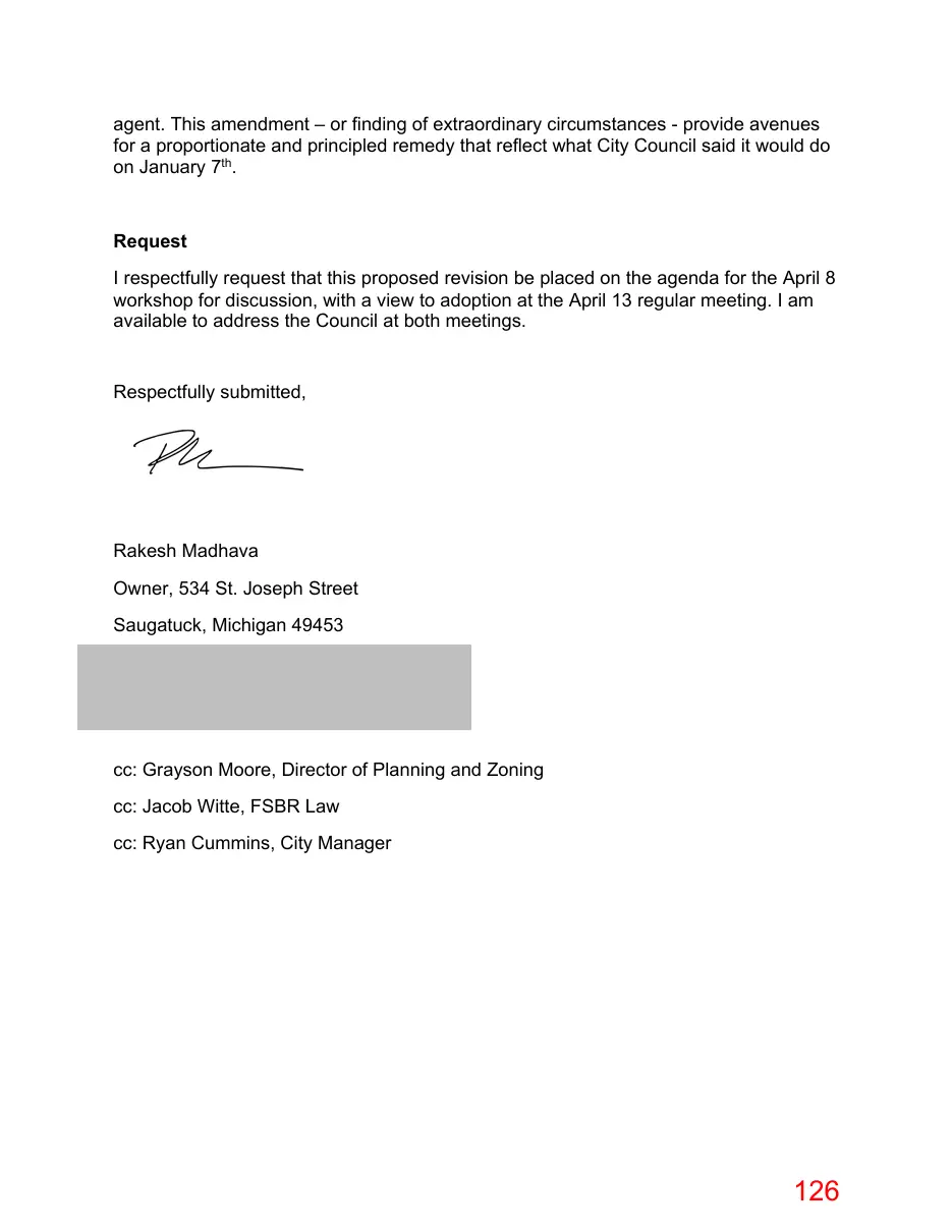 Page 126 of the packet; its text follows