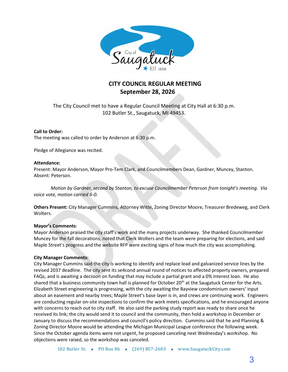 Page 3 of the packet; its text follows