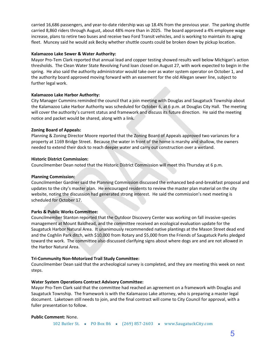 Page 5 of the packet; its text follows