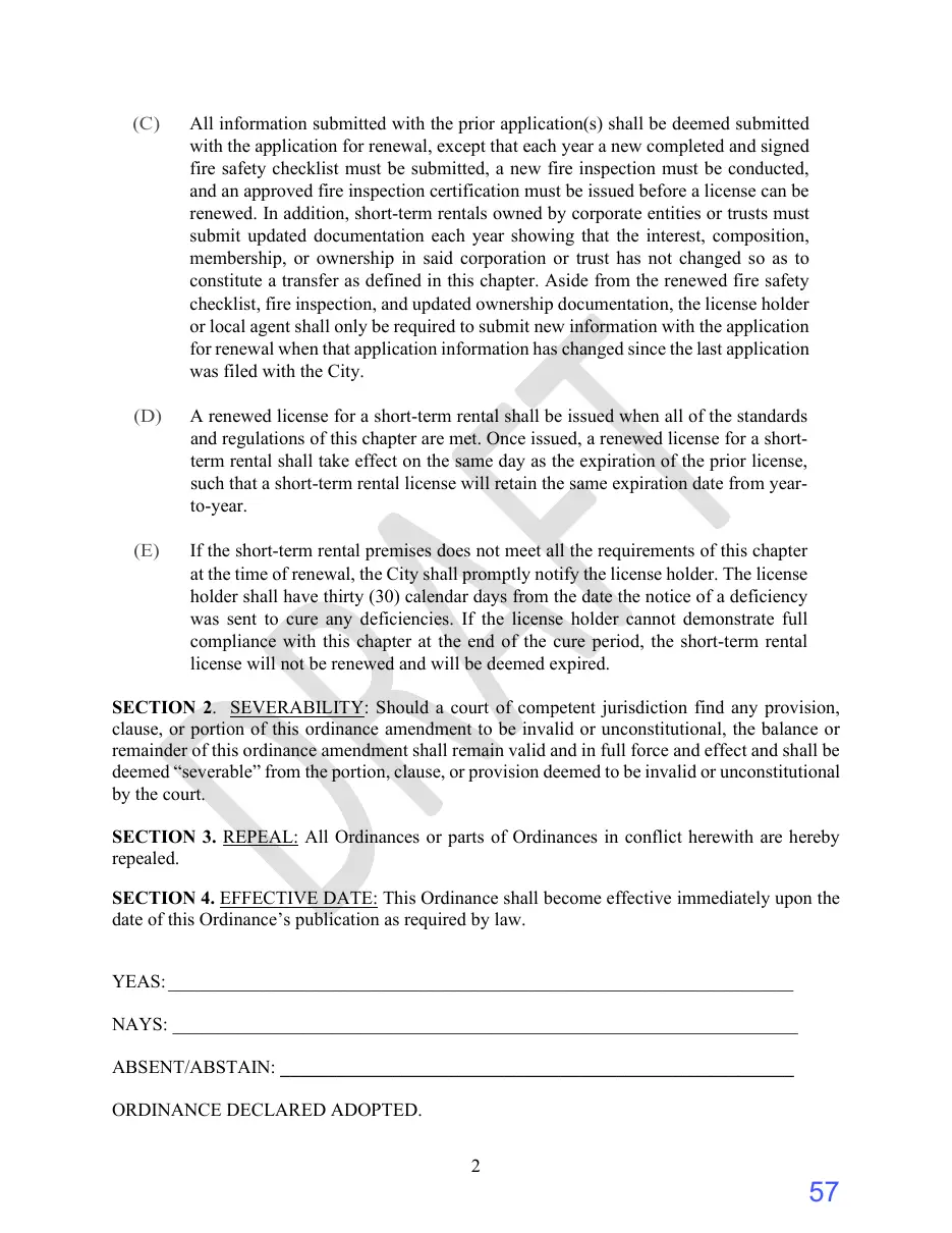 Page 57 of the packet; its text follows