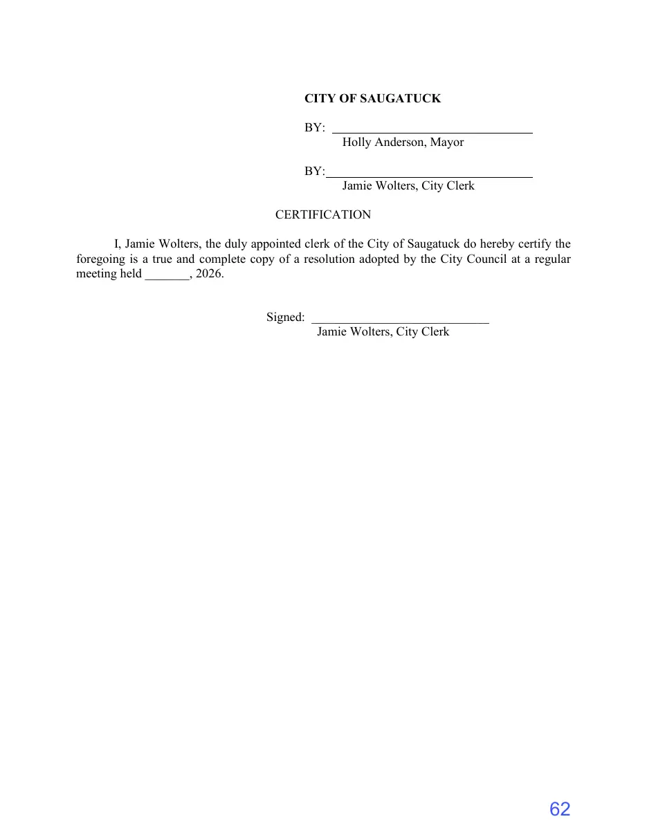 Page 62 of the packet; its text follows