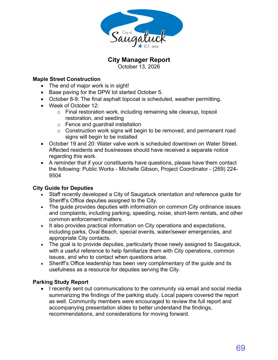 Page 69 of the packet; its text follows