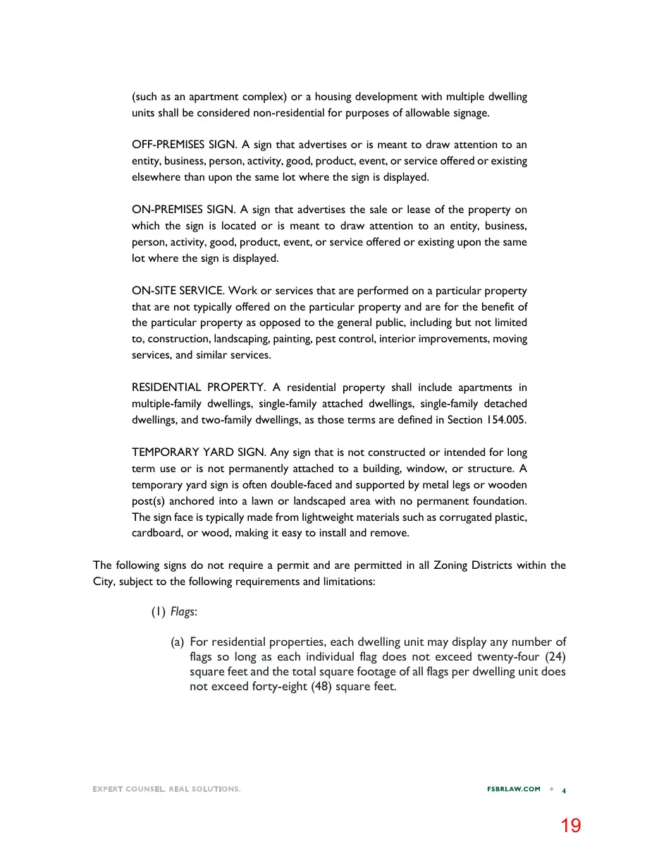 Page 19 of the packet; its text follows