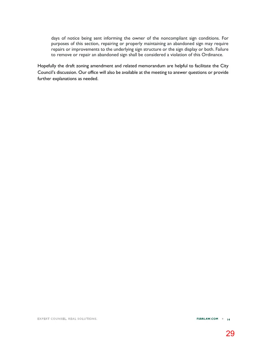 Page 29 of the packet; its text follows